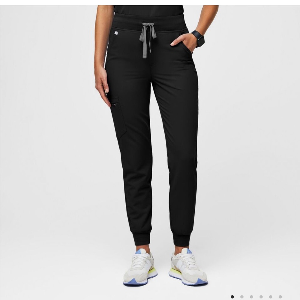 Figs High Waisted Jogger Scrub Pants in Black Sz S